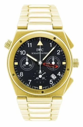IWC Ingenieur Mecaquartz Chronograph Alarm Yellow Gold / Black / Bracelet IW9515-01 (IW951501)